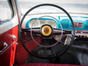 001 1950 SEAT 1400 steering wheel HQ