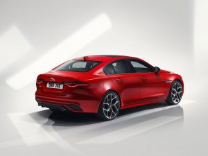 Jag XE 20MY Caldera Red HSE RDynamic Rear 3 4 260219