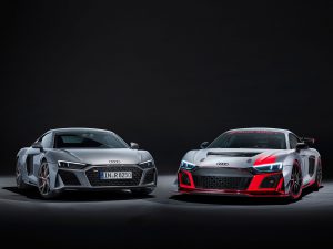 der Audi R8 V10 RWD und der Audi R8 LMS GT4 1 1