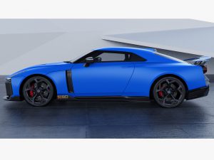 Nissan GT R50 by Italdesign production rendering Blue SIDE source