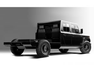 Bollinger Motors B2 Chassis Cab 4 Door Open 3 4 rear