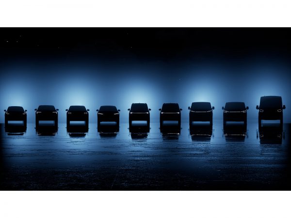 All ellectric vehicle line up no text